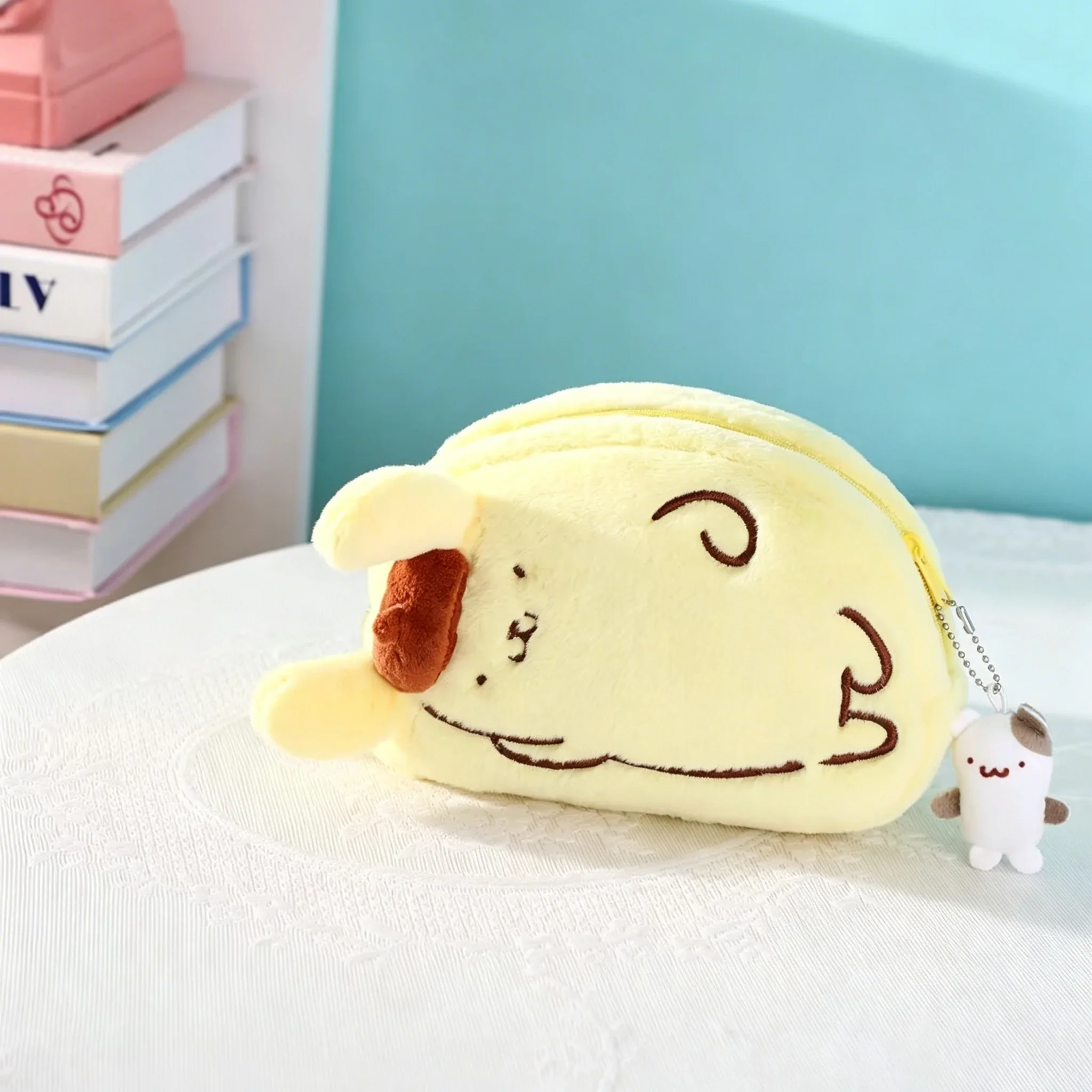 Friend Muffin Birthday Series Plush Doll Pencil Case Large Capacity Stationery Storage Bag Soft Fluffy Cartoon Zipper Pouch