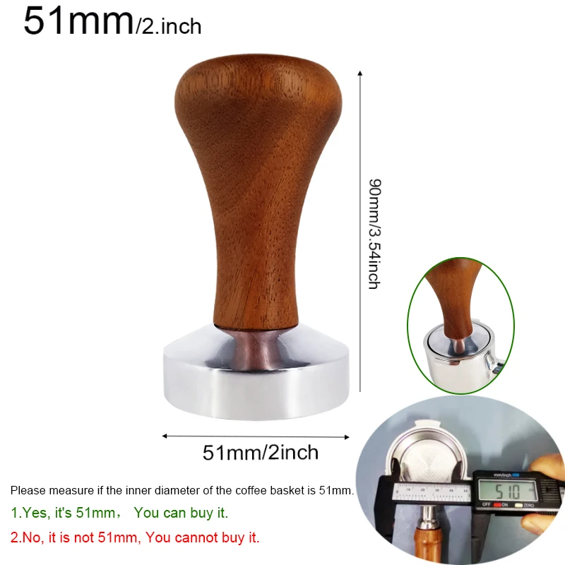 51mm Espresso Tamper Powder Machine Aluminum Coffee Tampers For 51mm  Portafilters