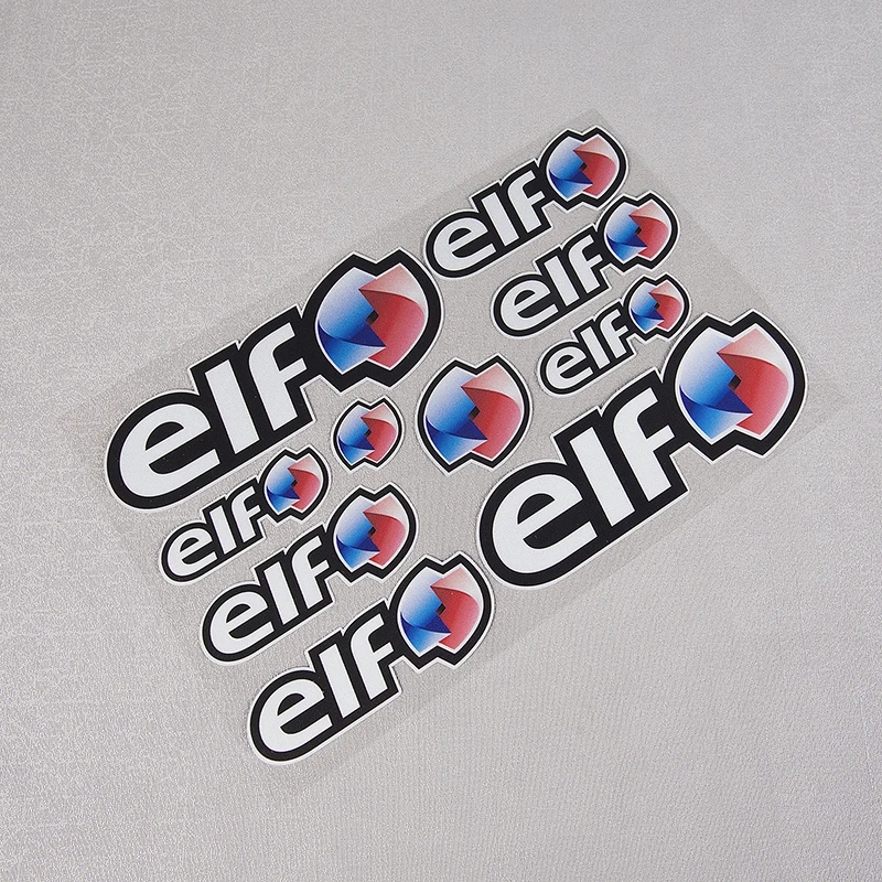 Elf Oils Motorcycle Bike Logo Stickers Set Kawasaki zx10r Laminated Decals zx6r Suzuki Honda Ducati Yamaha Car Auto