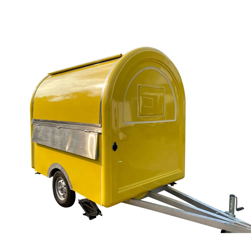 Custom Hot Dog Cart 2.3m Round Food Trailers Cheap Ice Cream Cart Food Truck For Sale