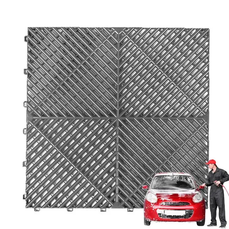 

Floor Grating High Strength Floor Mat 15.75X15.75X0.71 Inches Car Washing Supplies Floor Grid Plate for Car Washing Municipal