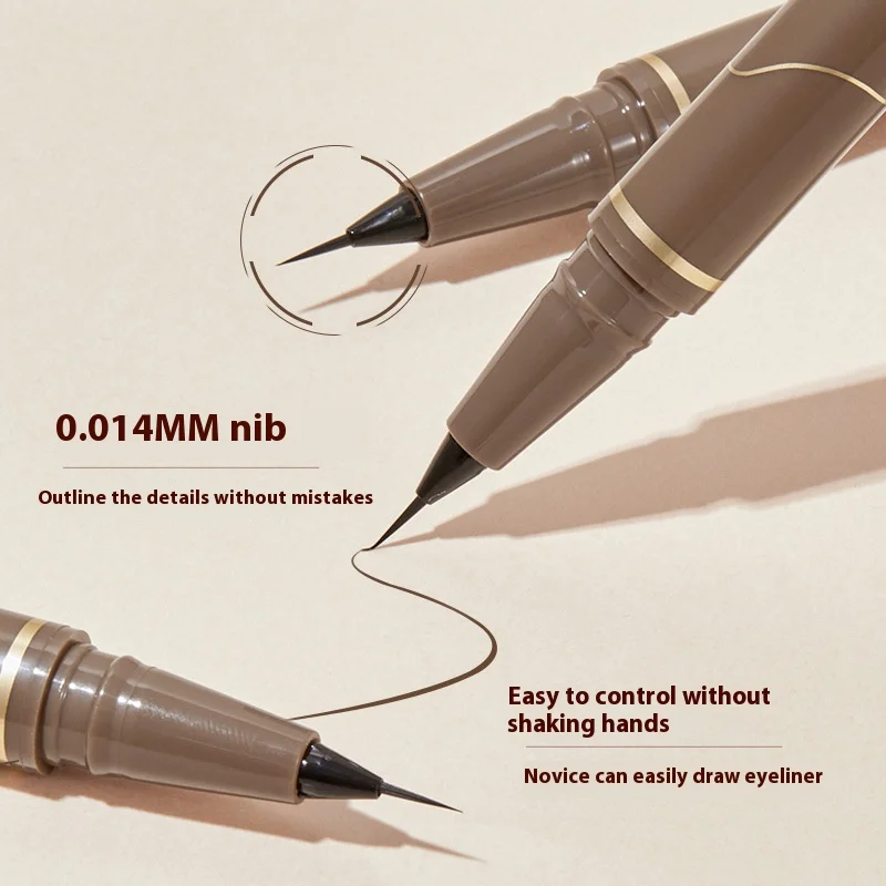 GECOMO Ultra Fine Eyeliner Liquid Pen Smooth And Fast Color Development Waterproof Long-Lasting No-Smudging Eyeliner Pencil