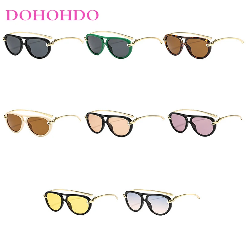 

Fashion Metal Pilot Women Sunglasses New Trendy Brand Designer Men Sun Glasses Outdoor Drive Summer Traveling Female UV400 Gafas