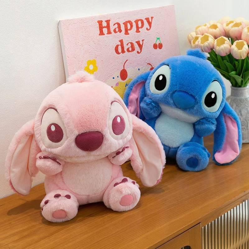 

Kawaii Disney Plush Toy Stitch Couple Series Stuffed Doll for Kids Birthday Gift Cute Cuddly Toys for Girls