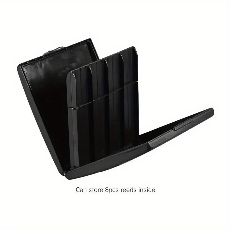1Pc Black Reeds Case Holder Box ABS 8Pcs Reeds Capacity for Saxophone Sax Clarinet Reed Holder