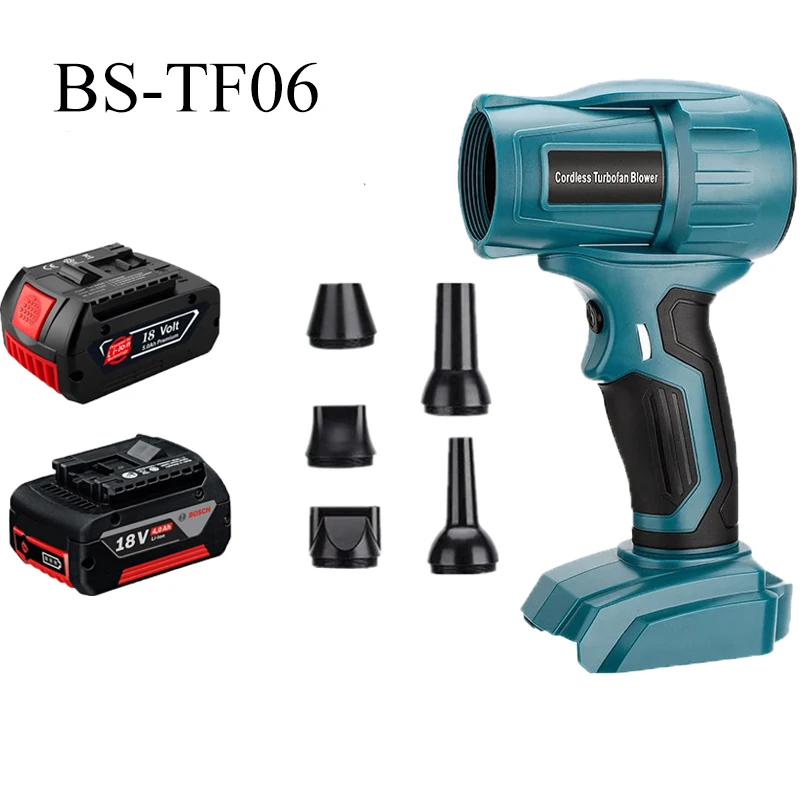 

Maximum Speed 96000RPM Brushless DC High Speed Motor Blowgun BS-TF06 Blowgun Compatible for Bosch 18/20V Lithium Ion Battery