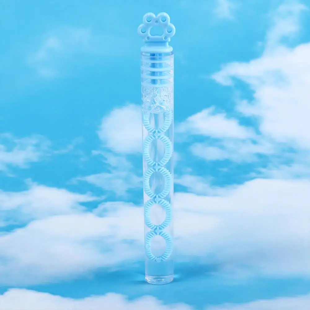 ใช้งานง่าย 5 หลุมที่มีสีสัน Bubble Tube ของเล่นสบู่มือถือ Cat PAW Bubble Blower คลาสสิกหลอด MINI Bubble Wand เด็ก