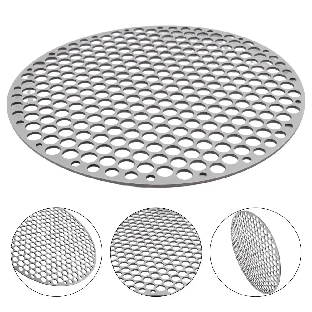 Simple Stainless Steel Barbecue Net Round 18-30cm Metal Baking Grid Reusable Rust-proof BBQ Mesh Grate Picnic