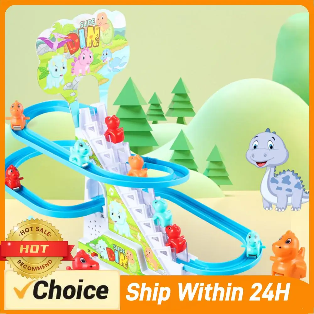 Animals Stair Climbing Toy Assembly Design Electric Dinosaur Stair Toy Early Education Exercise Hands On Skills for Boys Girls