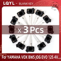 3Pcs Blank Key Motorcycle Replace Uncut Keys For YAMAHA Magnet Anti-theft Lock VOX BWS JOG EVO ZR 50 100 125 4V VOX50 VINO EVO2