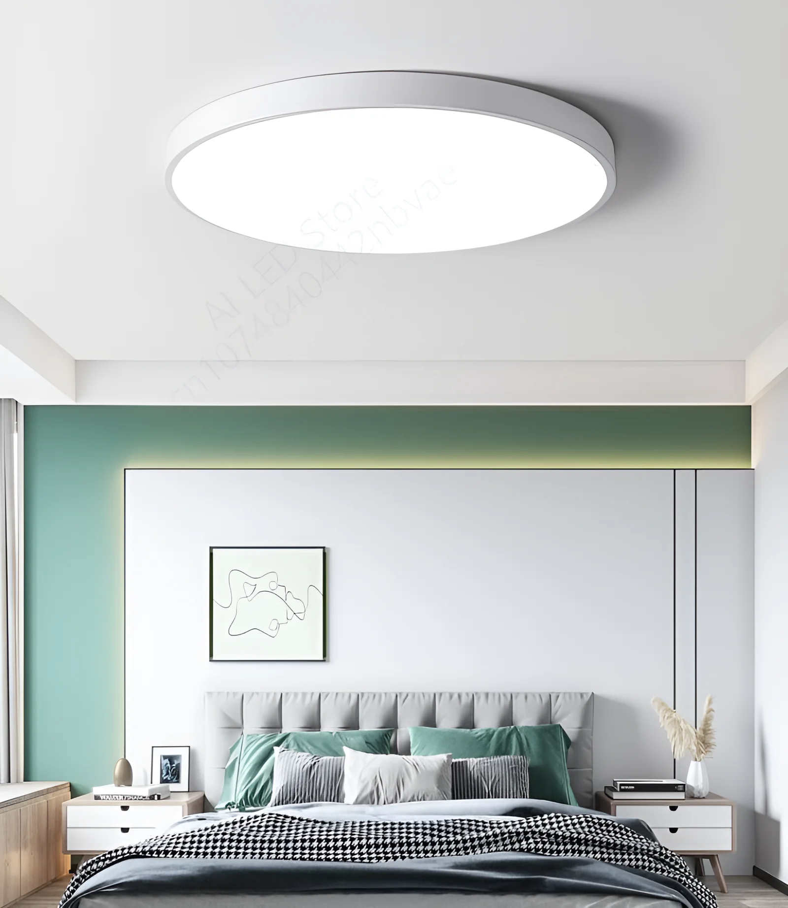 Lampu langit-langit Led, lampu langit-langit Led 20W 30W 40W 50W, hemat energi untuk ruang tamu, lampu Panel bulat, kamar tidur, Dapur, balkon, pencahayaan koridor