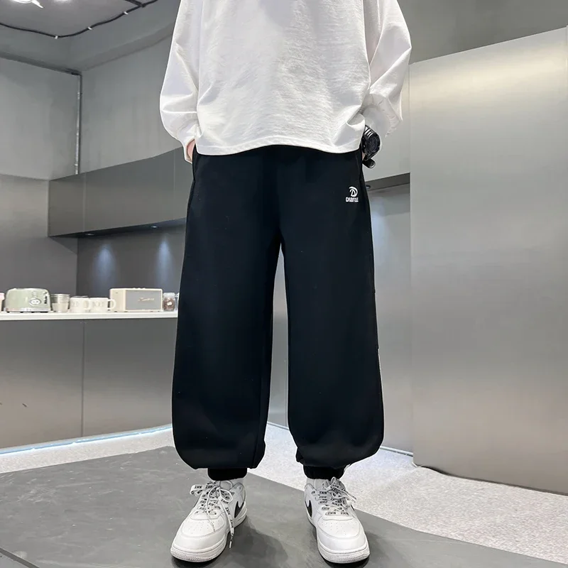 

NewChildren's Loose and Simple Korean Style High Quality Sweatpants for Boys Autumn and Winter 2025 New Models.4-15year