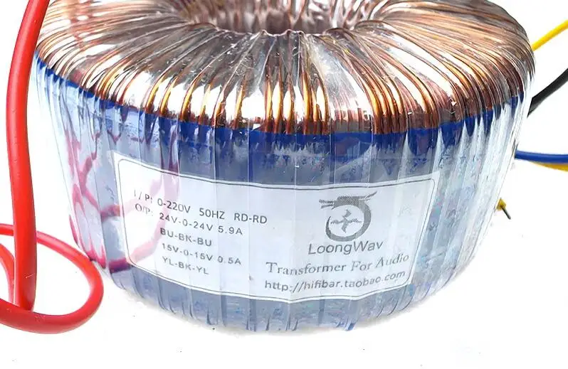 Imagem -05 - Transformador Toroidal de Cobre Puro para Amplificador 300w Entrada 220v Saída: 24v24v 15v15v