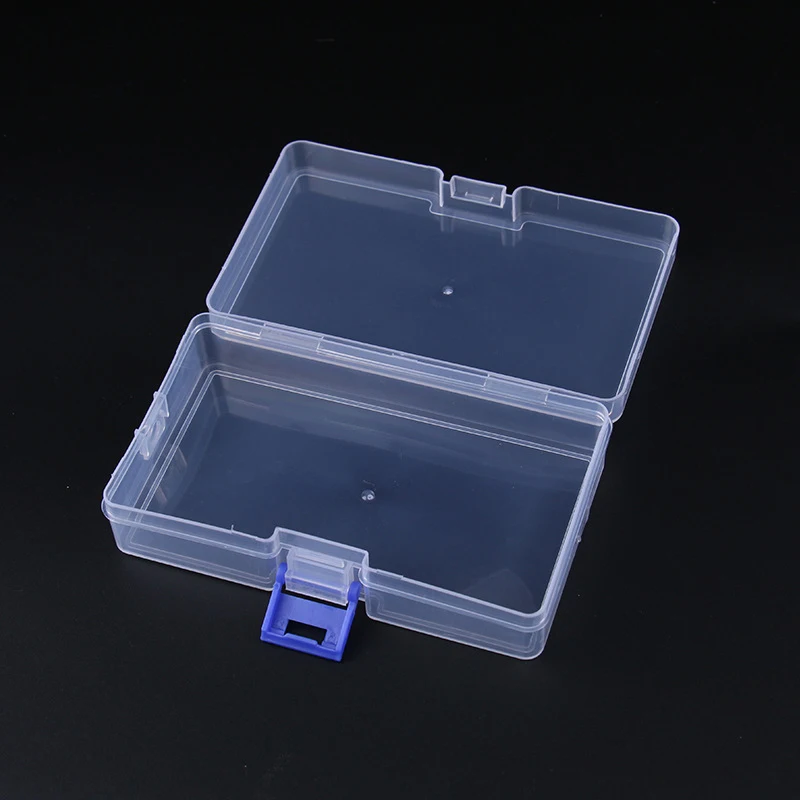 Dustproof Durable Clear Jewelry Storage Case Container Mini Plastic Box Rectangular Box Translucent Box Packing Box Storage Box