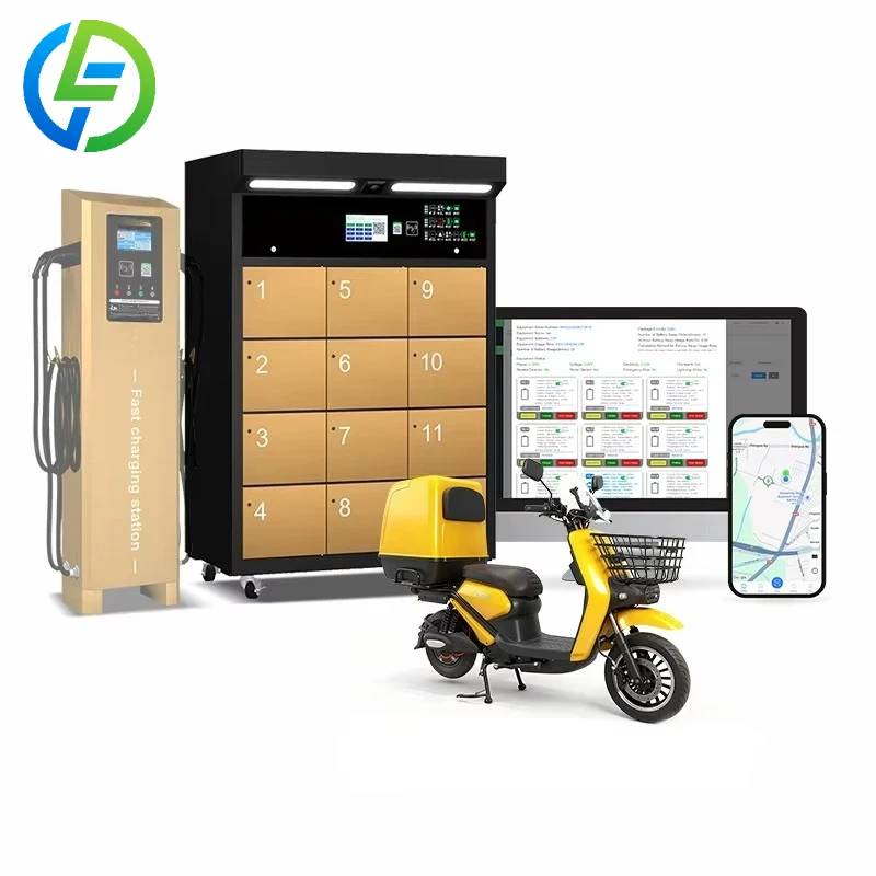 Customize Independent 12-Cabin Battery Safety Cabinet with Lithium Battery Swapping for Electric Two-Wheeler and Three-Wheeler