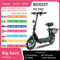 New upgrade Bogist M5 Pro+ 500W 48V 15Ah 12 inch inflatable wheels Electric Bike with Storage basket and front shock adsorption