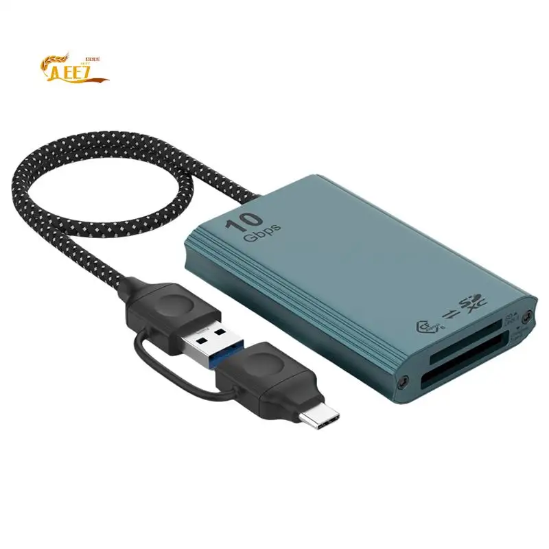 

AEE7-Cfexpress Type B и SD с двумя слотами для чтения карт памяти, 10 Гбит/с USB 3.2 Gen 2 Type B, адаптер для чтения карт памяти