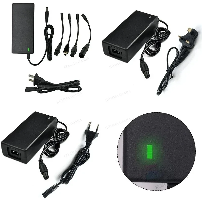 Universal AC DC 42V 2A Power Adapter Smart Charger For 24-36V Lithium Battery Electric Scooter US/EU Plug Black 100-240V - view 6