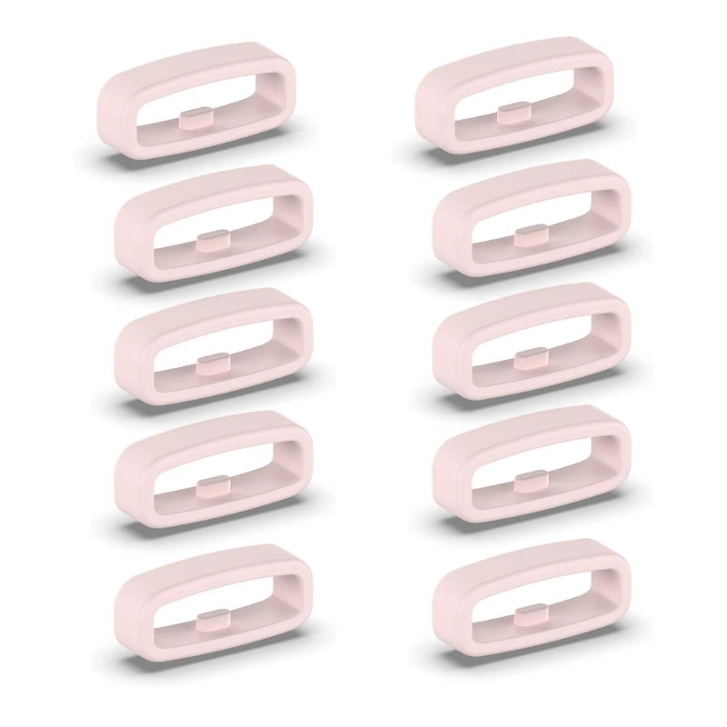 Silicone Fastener Ring 18mm/20mm/22mm Wristband Keeper Holder Belt 10pcs