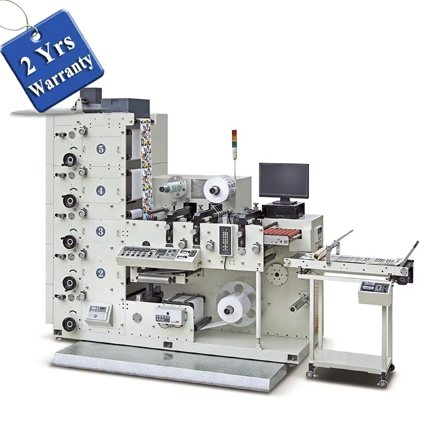 Customized UTR320 Automatic Plastic Film Adhesive Label Flexo Printing Machine, Self Sticker Flexographic Printer Equipment W