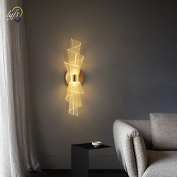 LED Wall Lamp Sconce Interior Lighting Home Decoration Light Luxury Bedroom Living Room Study Corridor Bedside Nordic Wall Light