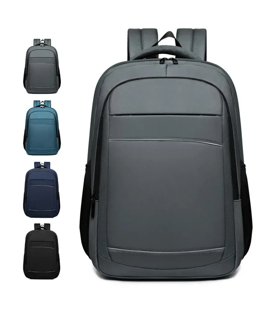 Solid color simple backpack for men large capacity suitable for business trips short journeys and student use