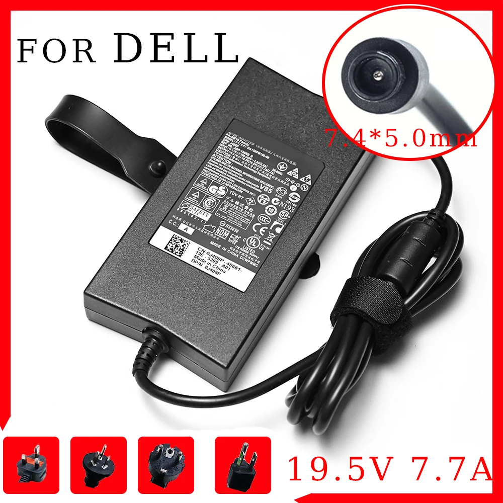 19.5V 7.7A 150W 7.4*5.0mm DA150PM100-00 laptop charger for Dell Alienware M14X M15X Inspiron M1710 2320 5160 ADP-150RB PA-5M10