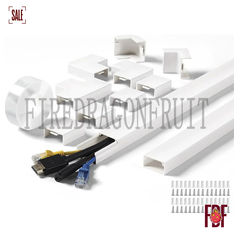 

40cm Surface Mount Conduit No Drilling, Raceway Kit Adhesive, Office Management Sale