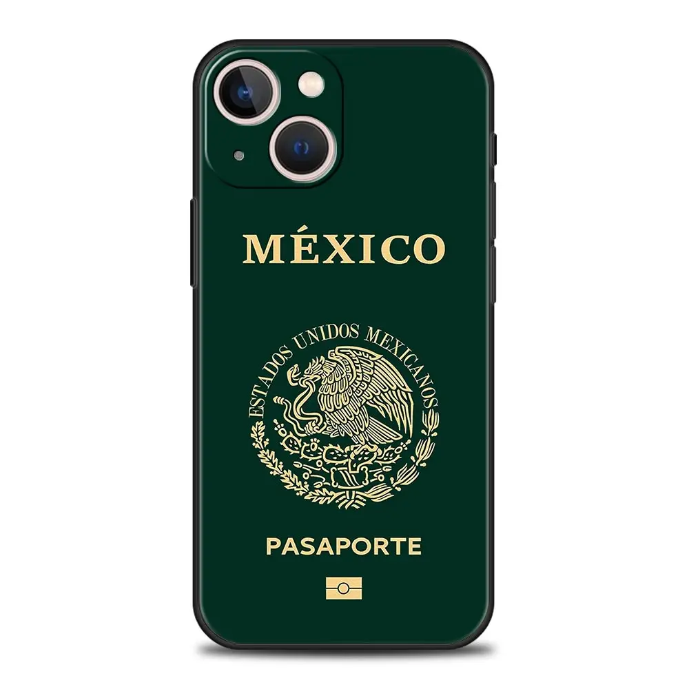 Mexico Passport Phone Case For iPhone 16 13 15 14 12 11 Pro MAX XR X SE XS 7 8 Plus Soft TPU Shell Cover - Image 6