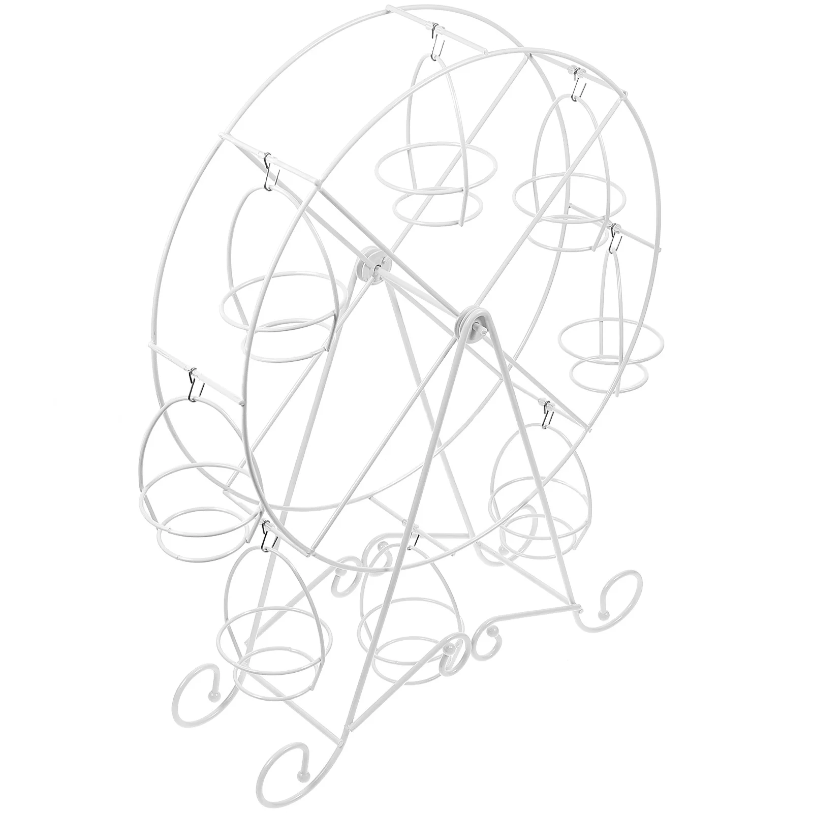 الدورية دُولابٌ دَوّار حامل كب كيك حامل عرض الحلوى الأنيقة لحفل زفاف ريفي الحديثة ديكور كب كيك عجلة فيريس