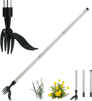 Soporte, cabezal extractor de malas hierbas, herramienta recolectora de malas hierbas, herramientas manuales de jardinería para diente de león, herramienta de eliminación de desmalezado, sin flexión para césped de patio trasero