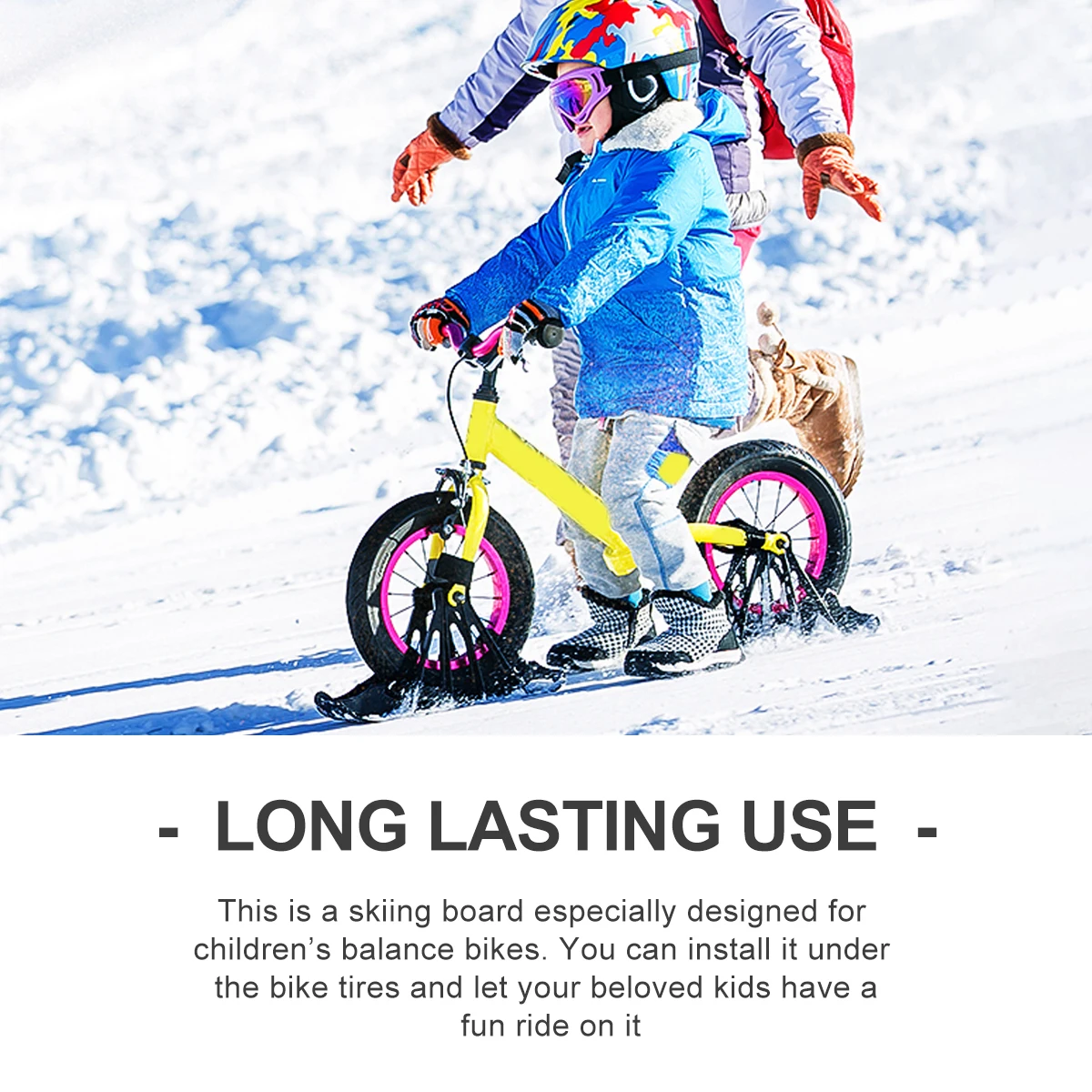 

Balance Bike Ski Toddler Winter Toys Tire Skiing Board Snow Sled The Plastic Baby