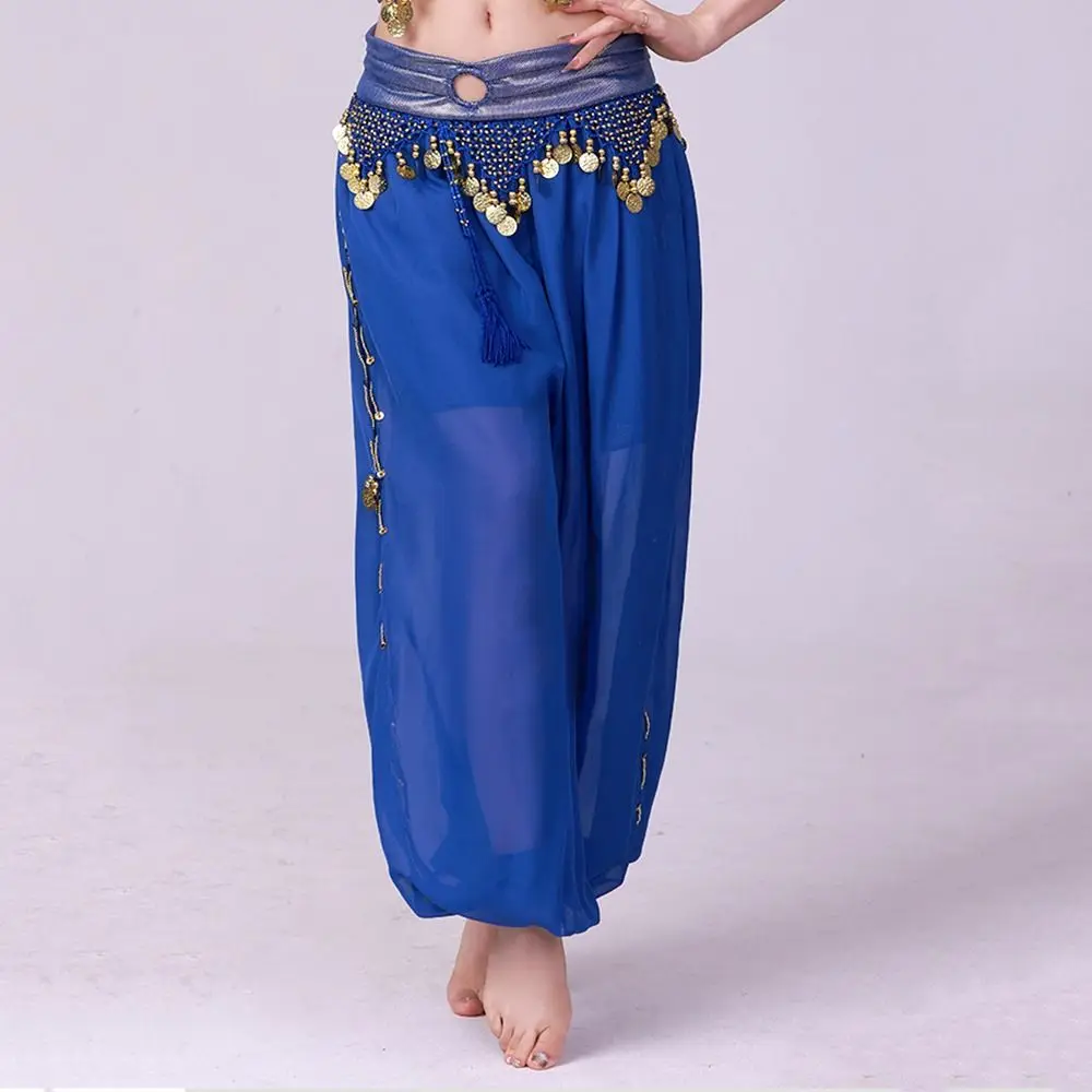 Pantalones de danza del vientre con lentejuelas a la moda, ropa de actuación con borlas, pantalones de baile con lentejuelas, accesorios sueltos para danza del vientre, bombachos para baile