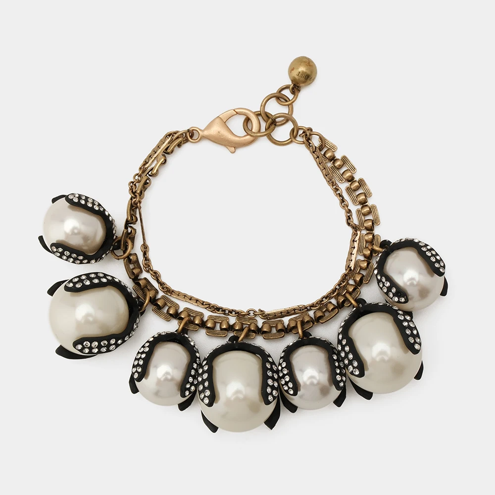 Amorita boutique Fashion exaggerated artificial pearl bracelet