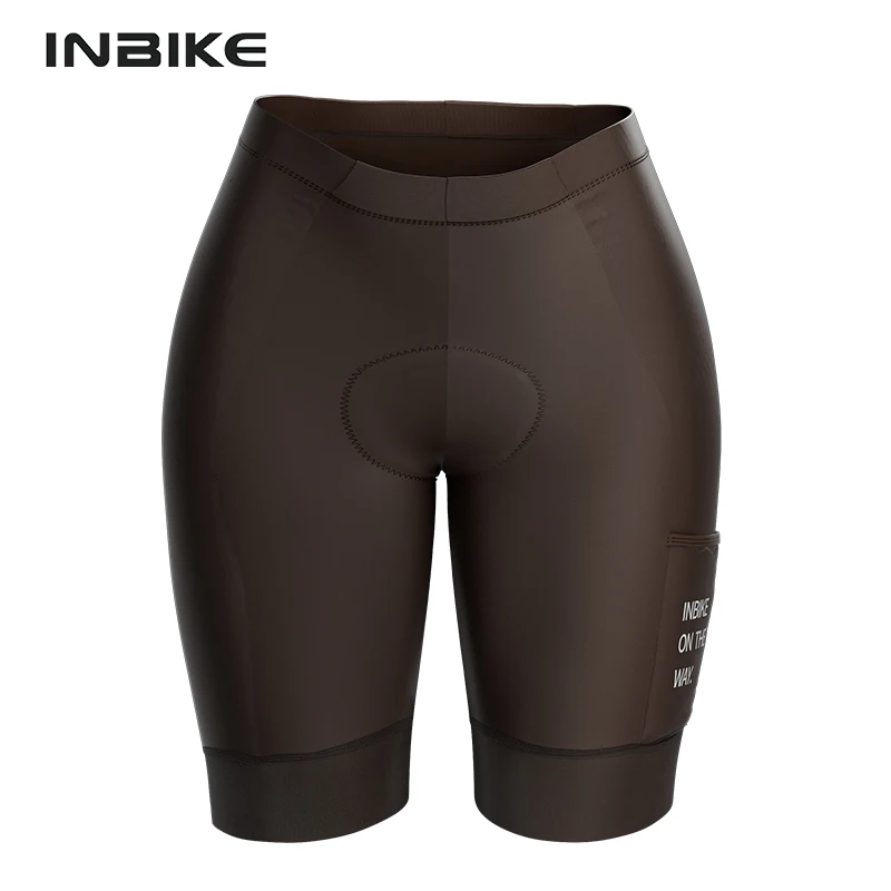 Inbike Damen Fahrrads horts gepolsterte 3D-Rad-Kurzhose zum Fahren von Rennrad-Shorts Strumpfhosen mit Seiten taschen Fahrrad bekleidung