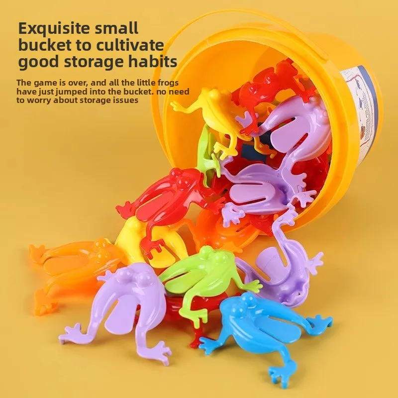 부모-자녀 상호작용, 점핑 개구리 미니 점핑 개구리 플라스틱 바운싱 두꺼비 어린이 교육용 장난감