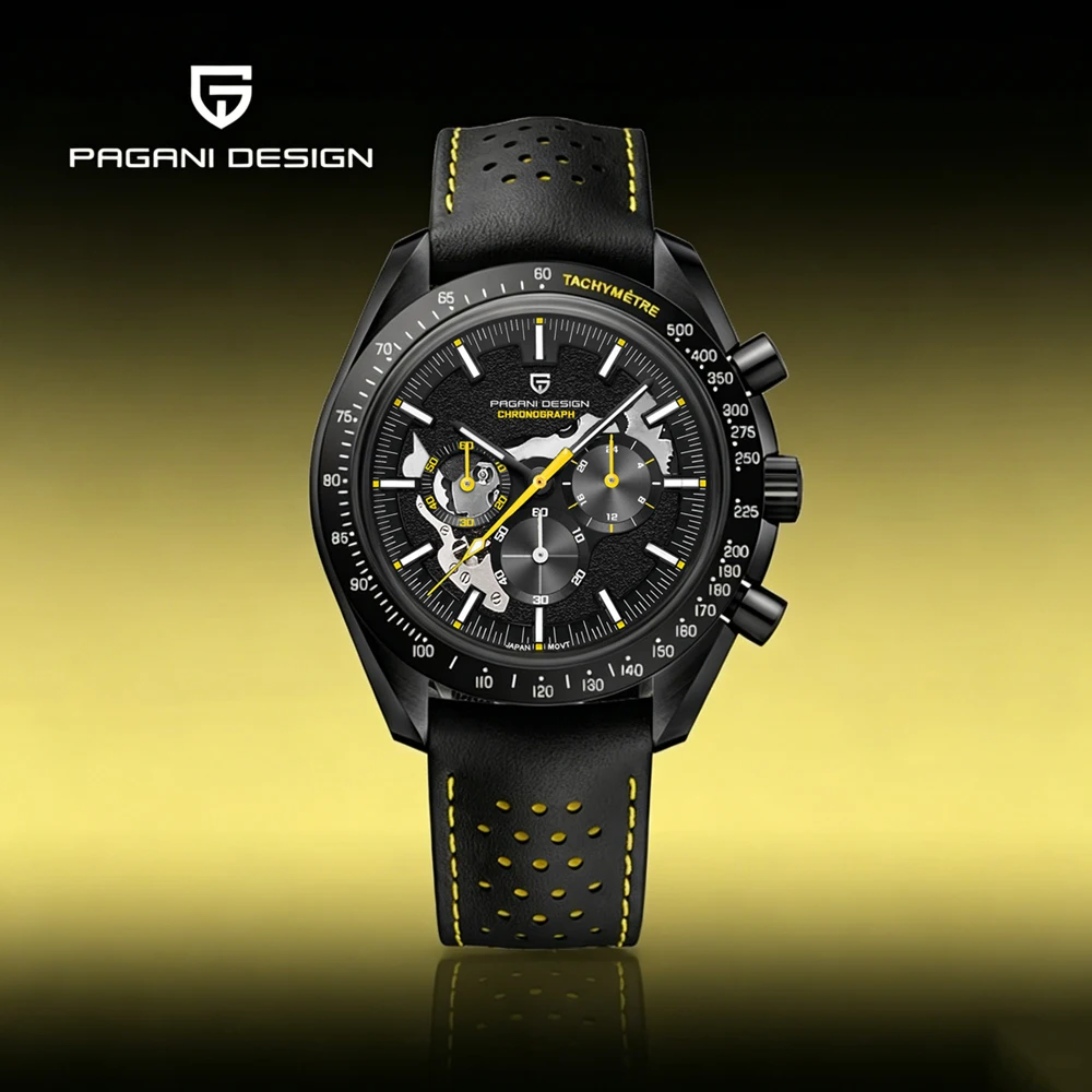 

2026 New PAGANI DESIGN Moon Mens Quartz Watches Men Luxury Watch For Man Chronograph AR Sapphire Mirror Sports Waterproof Gift
