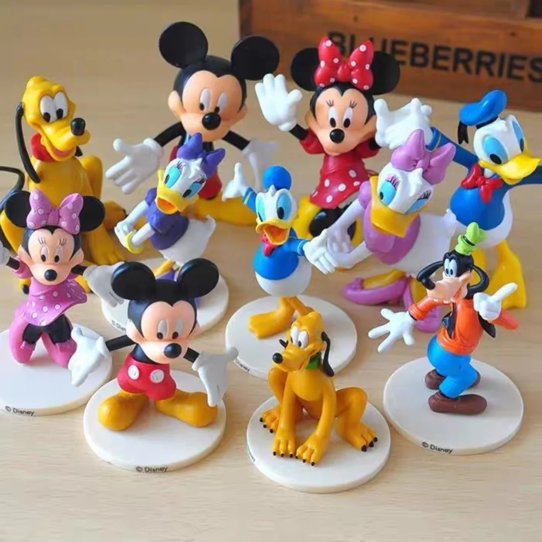 Disney Mickey Mouse Clubhouse  Anime Figurine Model Minnie Donald Duck Cartoon Cake Ornament Children's Toy Gifts