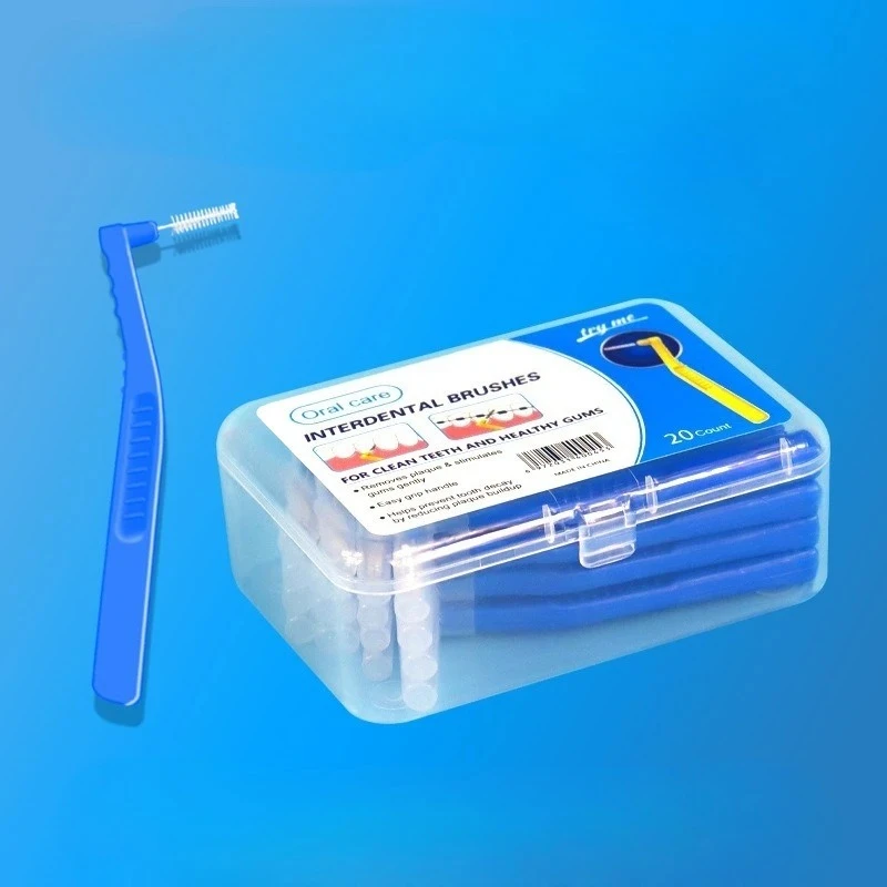 20Pc/Box L-shaped Interdental Brushes Cleaning Soft-bristled Orthodontic Toothpick Teeth Tooth Pick ToothBrush Oral Hygiene 2027