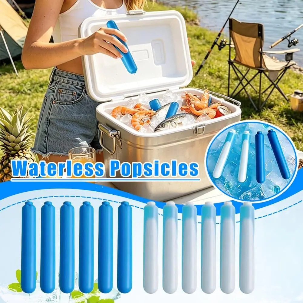 Reusable Ice Sticks Quick Freeze Leakproof Pre-Filled Cooling Rod No Water Refill Cooler Ice Bars For Cooler Box Beverage Picnic