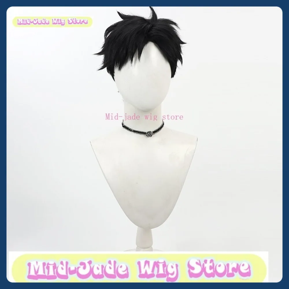 متجر شعر مستعار متوسط اليشم لا يوجد بنات في المزيج توكيوا شعر مستعار تأثيري أنيمي لعبة لعب الأدوار الشعر الاصطناعية حفلة الهالوين