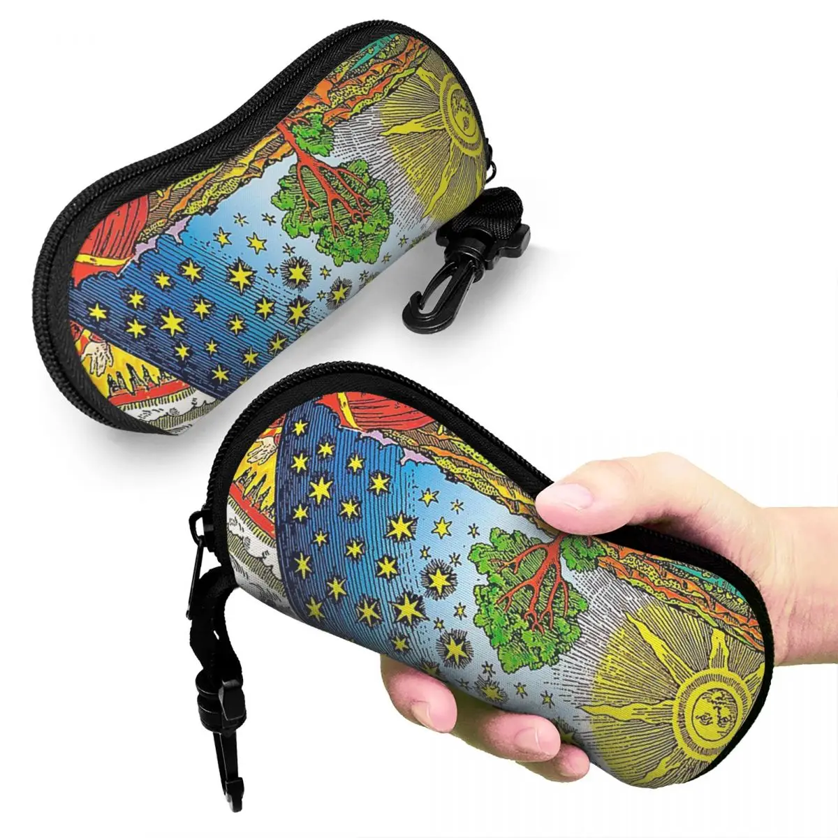 

Flammarion Engraving In Color Shell Glasses Case Protective Sunglasses Box Women Men Soft Eyeglass Bag Pouch