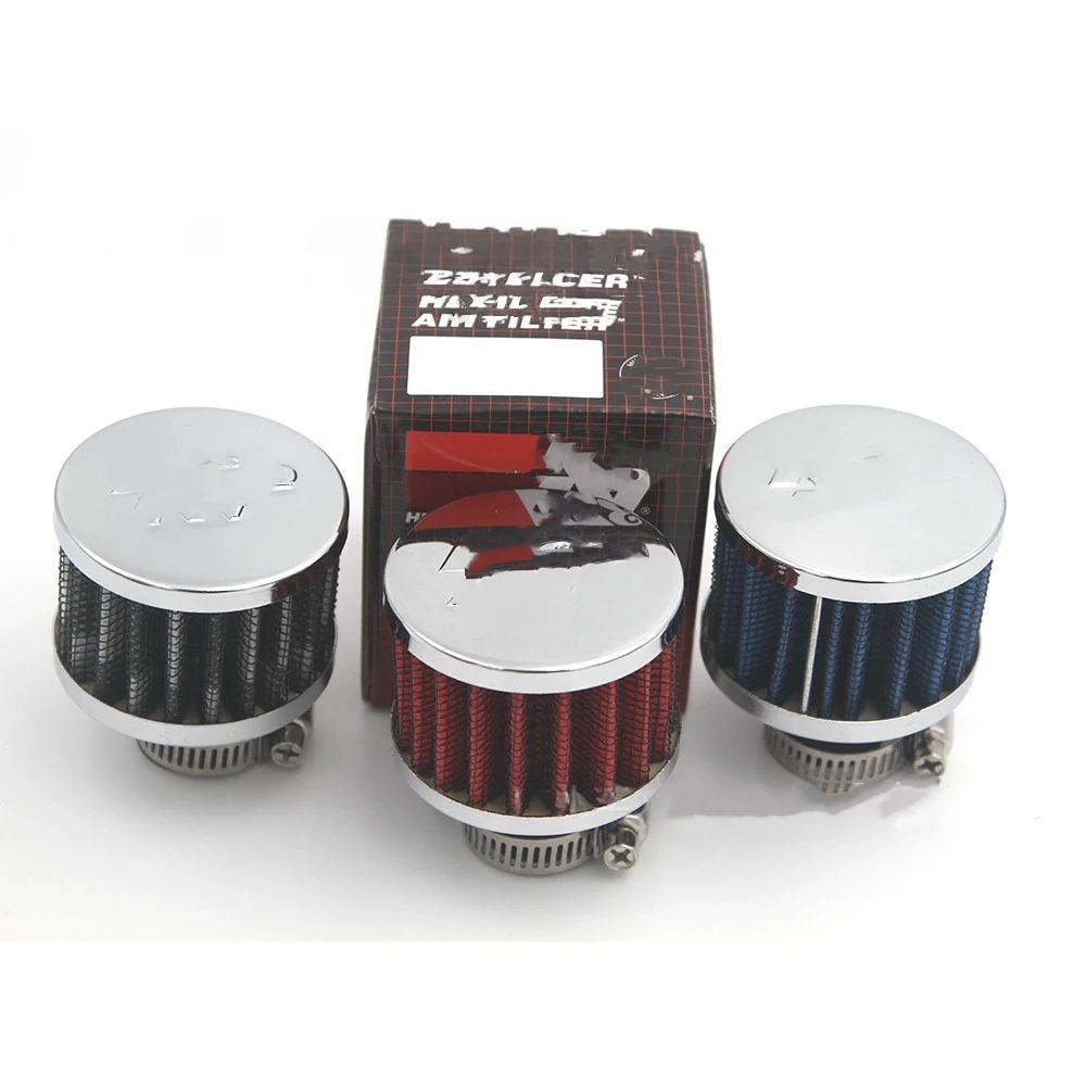 

K&NCar modification into small mushroom head universal exhaust pipe secondary intake filter 12MM