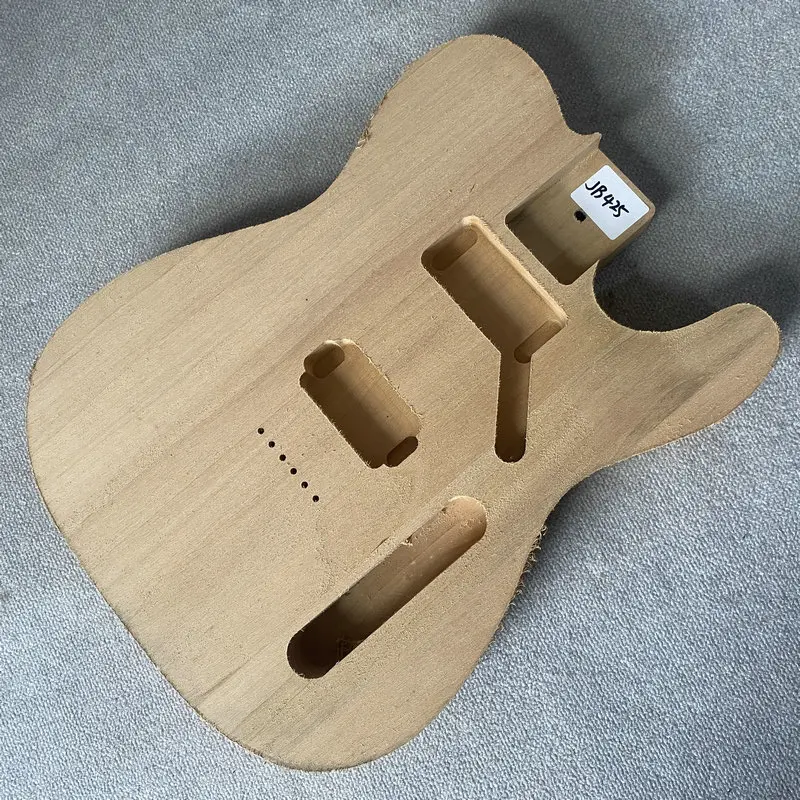 JB425 Unfinished String Through Solid Wood TL Electric Guitar Body HH Pickups Right Hand No Paints DIY &Replace Part