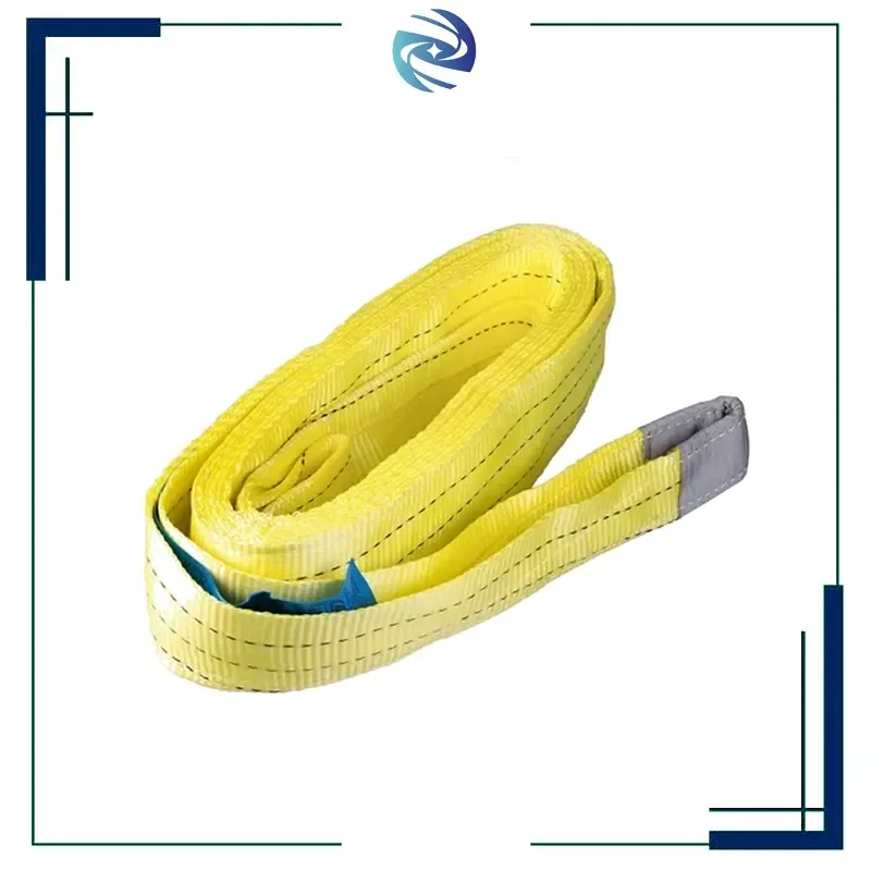 durable Cheap Sling Safe Factor 4:1 1-10M Polyester Lifting Belt 3 Ton Webbing Sling with Customizable Length