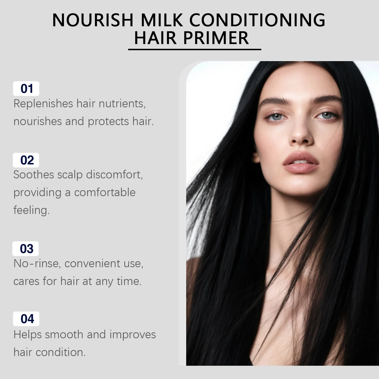 رذاذ الحليب في الشعر بخلاصة الشوفان وزيت الزيتون للترطيب اللامع والحماية من الحرارة خفيف الوزن وفك تشابك الضباب بدون شطف #4