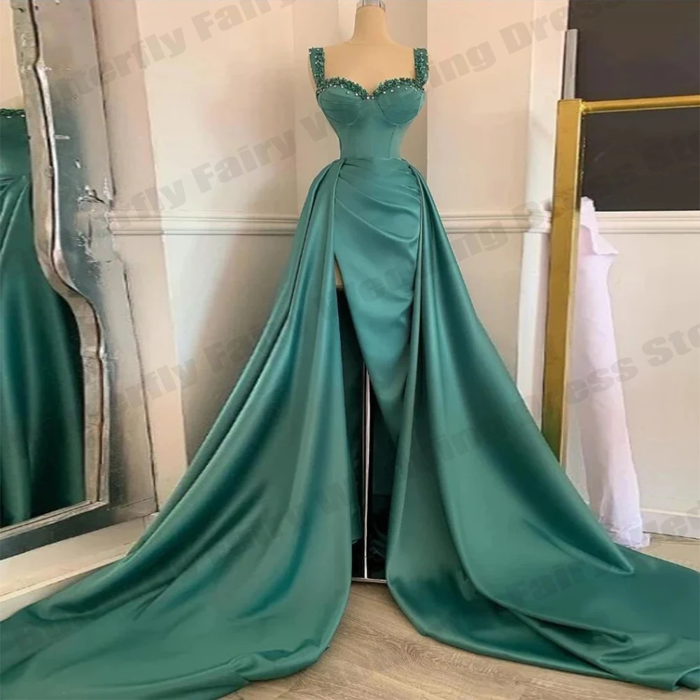 

Fashion Off Shoulder Sleeveless Casual Elegant Beading Long Dresses Evening Dresses Sweet 2023 New Adult Ceremony Party Dresses