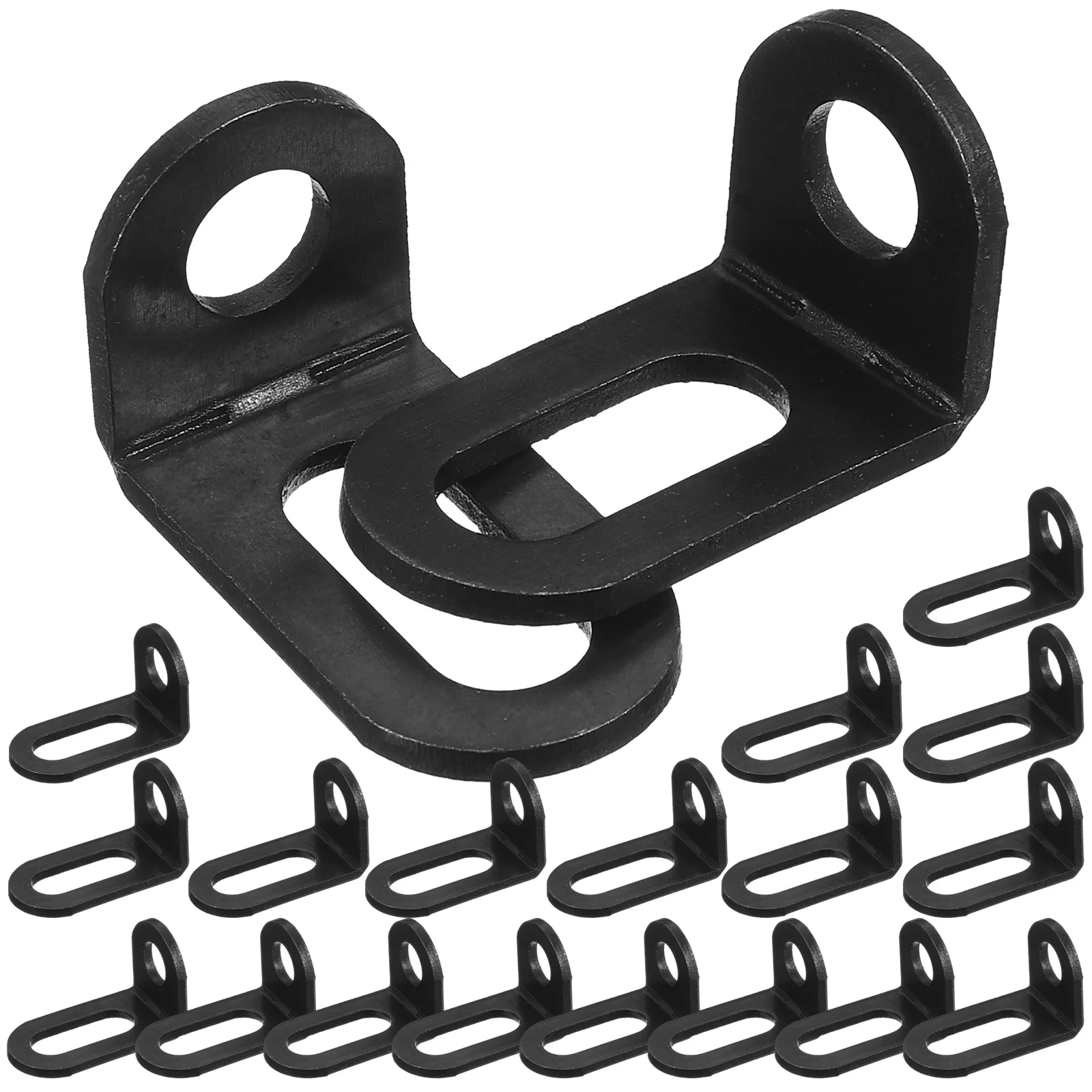 20 Pcs Adjustable L-shaped Corner Code Right Angle Bracket Metal Brackets for Wood Wooden