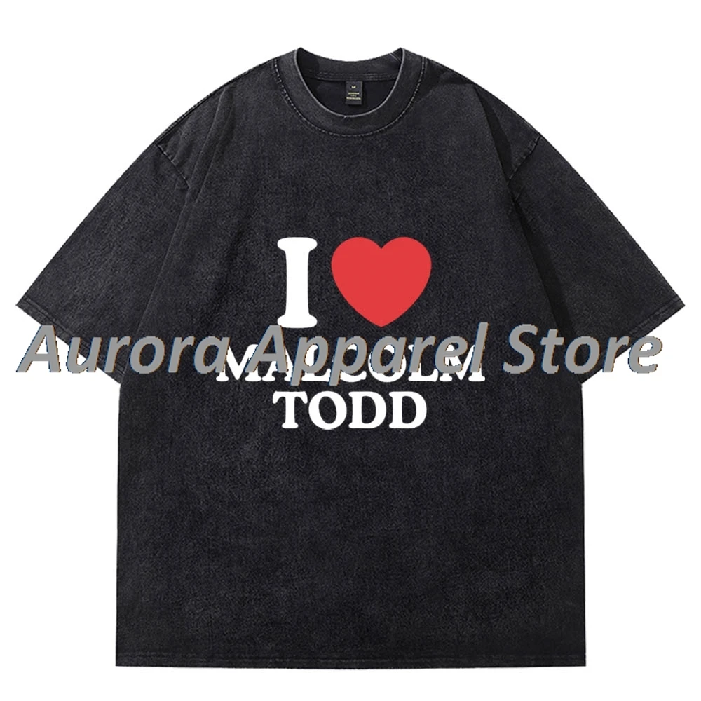 

Футболка с логотипом I Love Malcolm Todd, летние женские и мужские модные хлопковые футболки с короткими рукавами, уличный топ