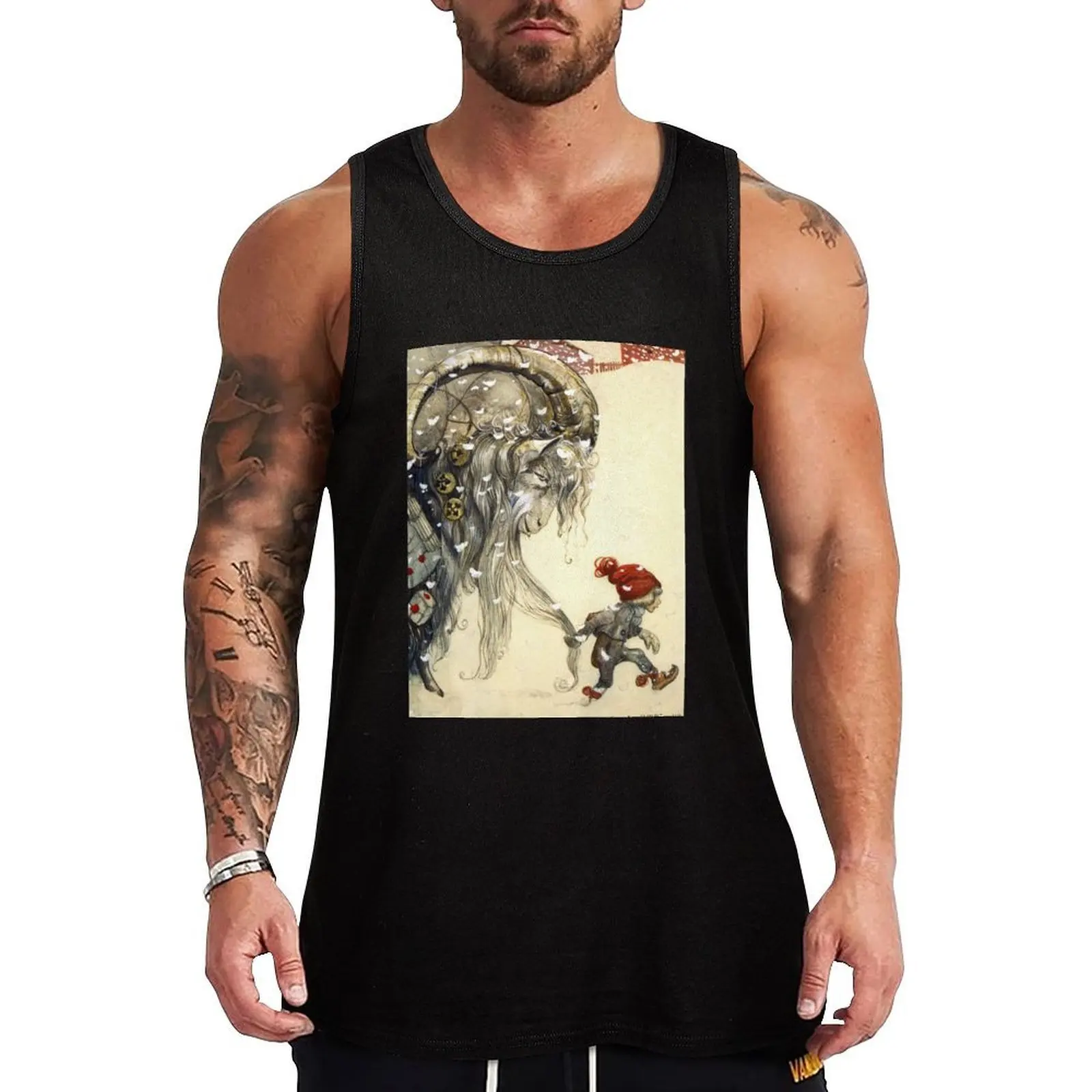 

Yule Goat - John Bauer Christmas Tank Top quick-drying t-shirt gym shirts gym shirt man summer clothes man 2025